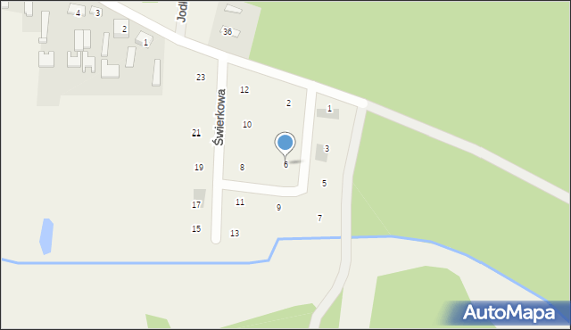 Kopaniny, Świerkowa, 6, mapa Kopaniny