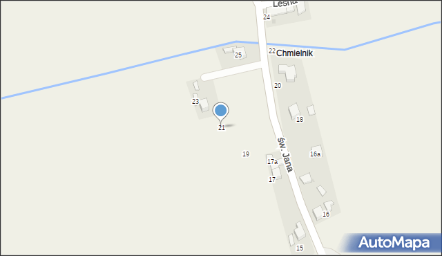 Kornice, św. Jana, 21, mapa Kornice