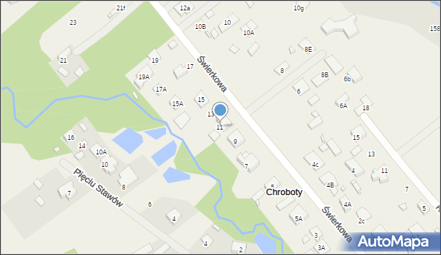 Korytów A, Świerkowa, 11, mapa Korytów A