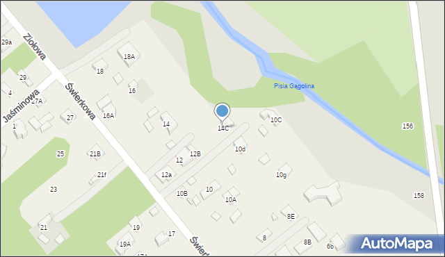 Korytów A, Świerkowa, 14C, mapa Korytów A