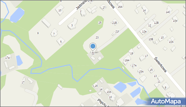 Korytów A, Świerkowa, 21, mapa Korytów A