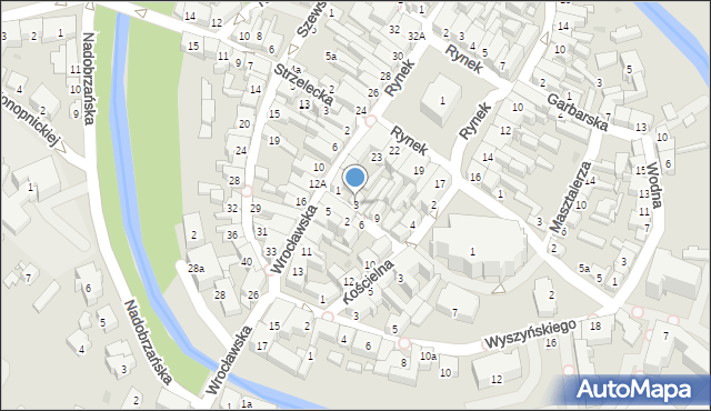 Kościan, św. Jana, 3, mapa Kościan