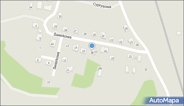 Kościerzyna, Świerkowa, 16, mapa Kościerzyna