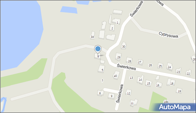 Kościerzyna, Świerkowa, 4, mapa Kościerzyna