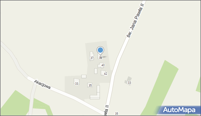 Kosowy, św. Jana Pawła II, 38, mapa Kosowy