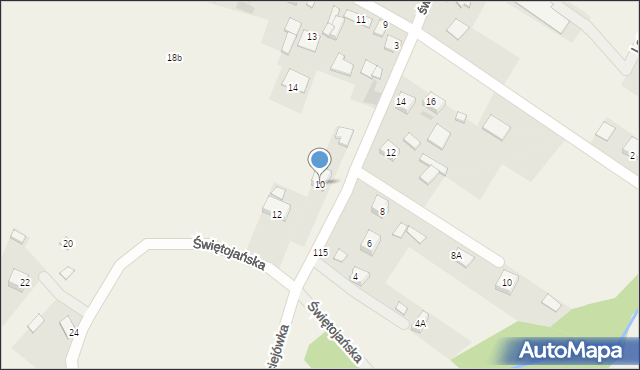 Kostomłoty Pierwsze, Świętojańska, 10, mapa Kostomłoty Pierwsze