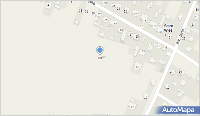 Kostomłoty Pierwsze, Świętojańska, 18b, mapa Kostomłoty Pierwsze