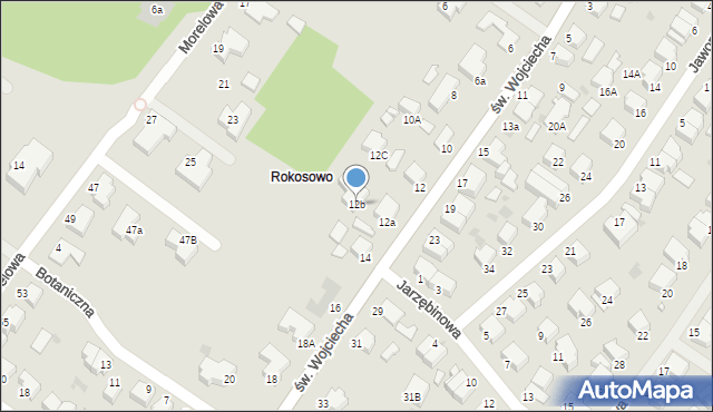 Koszalin, św. Wojciecha, 12b, mapa Koszalina