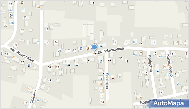 Koszęcin, św. Wawrzyńca, 15, mapa Koszęcin