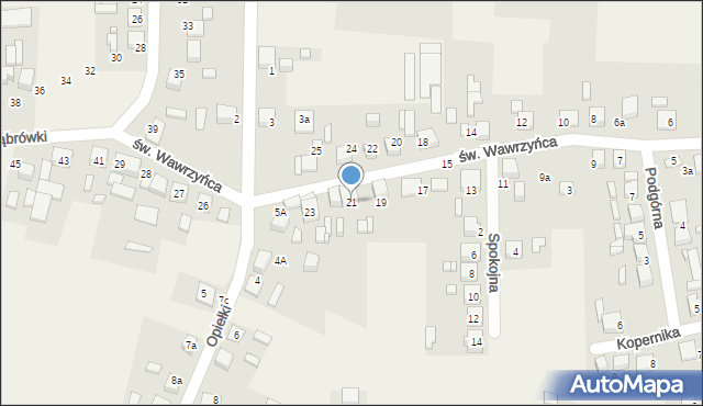 Koszęcin, św. Wawrzyńca, 21, mapa Koszęcin