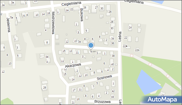 Koszęcin, Świerkowa, 7, mapa Koszęcin