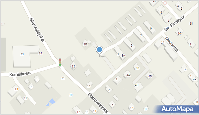 Kowale, św. s. Faustyny, 1f, mapa Kowale