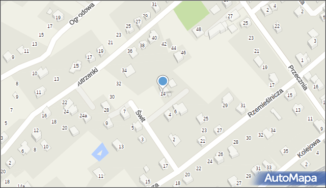 Kozy, Świt, 14, mapa Kozy