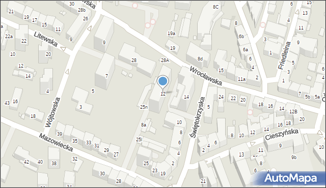 Kraków, Świętokrzyska, 12, mapa Krakowa