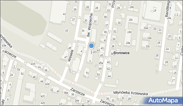 Kraków, św. Wojciecha, 2, mapa Krakowa