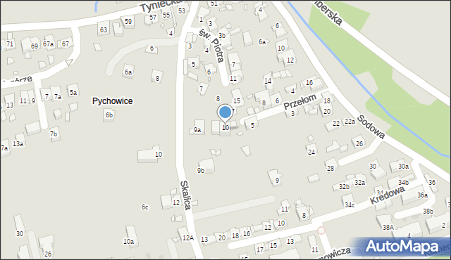 Kraków, św. Piotra, 12, mapa Krakowa