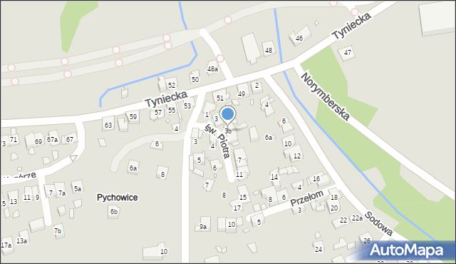 Kraków, św. Piotra, 3b, mapa Krakowa
