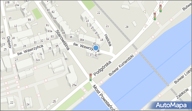 Kraków, św. Wawrzyńca, 41, mapa Krakowa