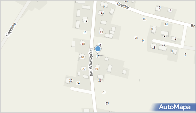 Krasieniec Stary, św. Wawrzyńca, 17, mapa Krasieniec Stary
