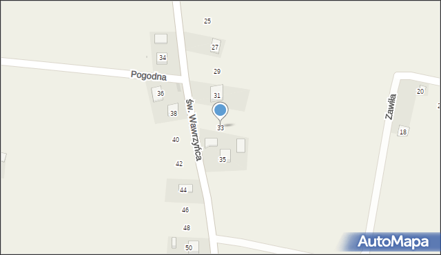 Krasieniec Stary, św. Wawrzyńca, 33, mapa Krasieniec Stary