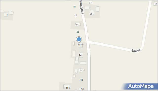 Krasieniec Stary, św. Wawrzyńca, 50, mapa Krasieniec Stary