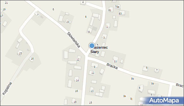 Krasieniec Stary, św. Wawrzyńca, 7, mapa Krasieniec Stary