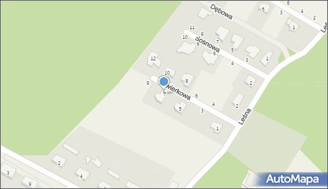 Krępa Słupska, Świerkowa, 7, mapa Krępa Słupska