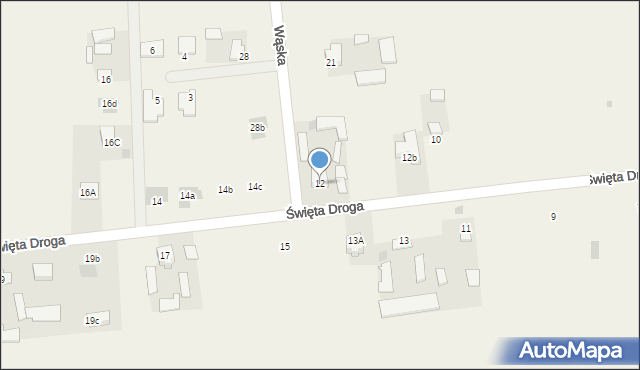 Krępiec, Święta Droga, 12, mapa Krępiec