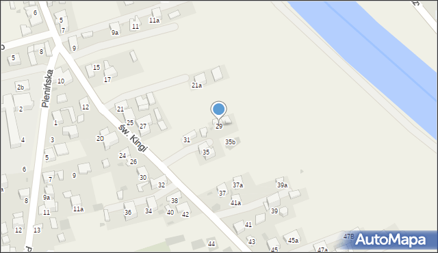 Krościenko nad Dunajcem, św. Kingi, 29, mapa Krościenko nad Dunajcem