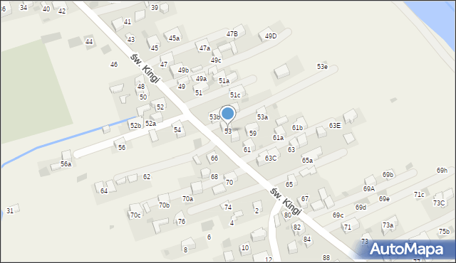 Krościenko nad Dunajcem, św. Kingi, 53, mapa Krościenko nad Dunajcem