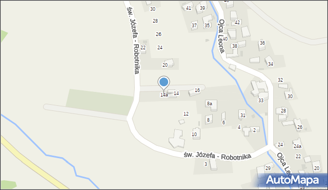 Krośnica, św. Józefa - Robotnika, 14a, mapa Krośnica