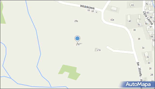 Krośnica, św. Józefa - Robotnika, 17b, mapa Krośnica