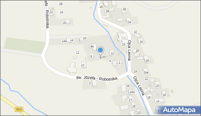 Krośnica, św. Józefa - Robotnika, 6, mapa Krośnica