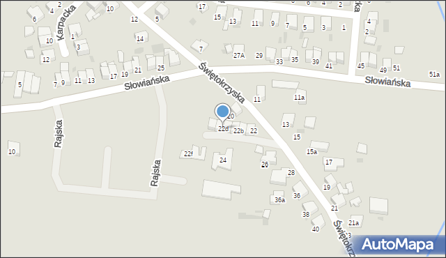 Krotoszyn, Świętokrzyska, 22d, mapa Krotoszyna