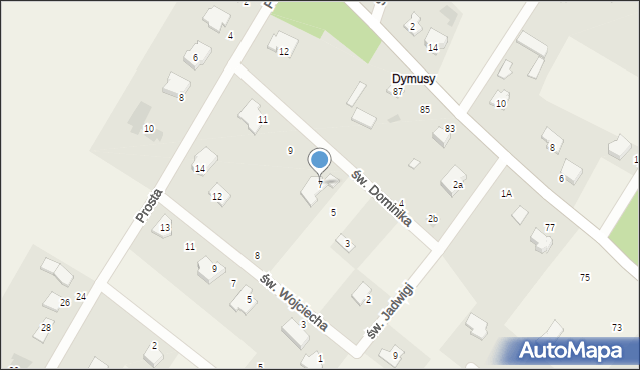 Kruki, św. Dominika, 7, mapa Kruki