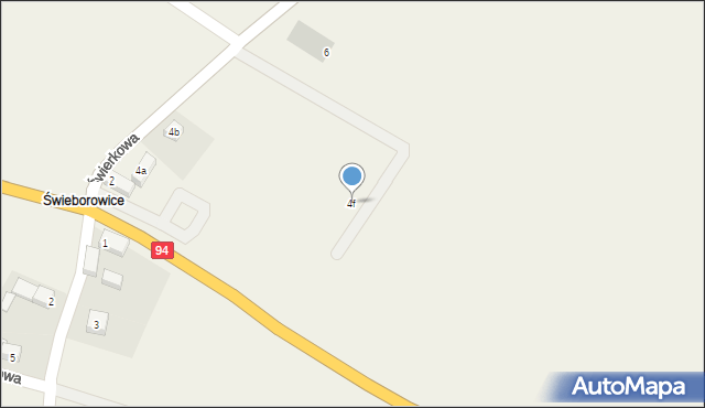 Kruszyn, Świerkowa, 4f, mapa Kruszyn