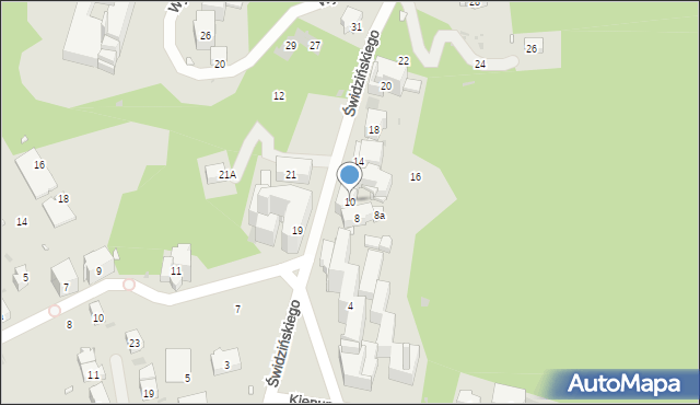 Krynica-Zdrój, Świdzińskiego Henryka, prof., 10, mapa Krynica-Zdrój