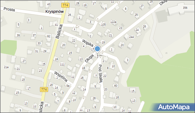 Kryspinów, św. Floriana, 2, mapa Kryspinów