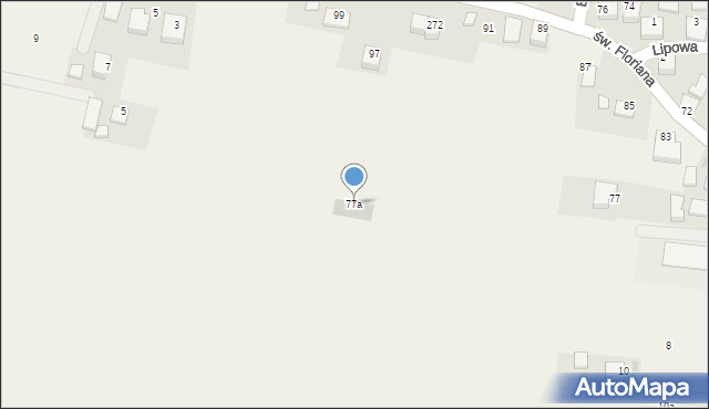Krzęcin, św. Floriana, 77a, mapa Krzęcin