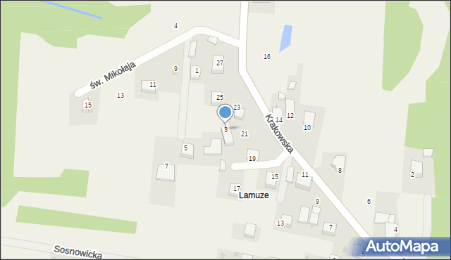 Krzęcin, św. Mikołaja, 3, mapa Krzęcin