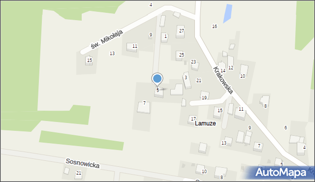 Krzęcin, św. Mikołaja, 5, mapa Krzęcin