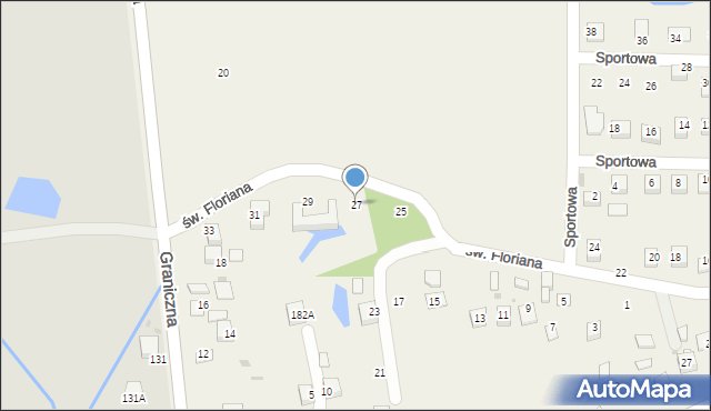 Krzeczów, św. Floriana, 27, mapa Krzeczów