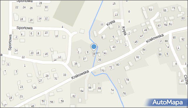 Krzeczów, św. Floriana, 8, mapa Krzeczów