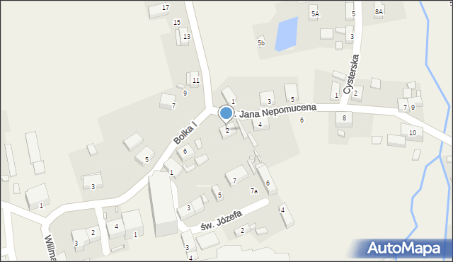 Krzeszów, św. Jana Nepomucena, 2, mapa Krzeszów