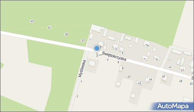 Kuby-Młyny, Świętokrzyska, 2, mapa Kuby-Młyny