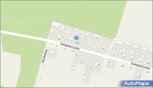 Kuby-Młyny, Świętokrzyska, 5, mapa Kuby-Młyny