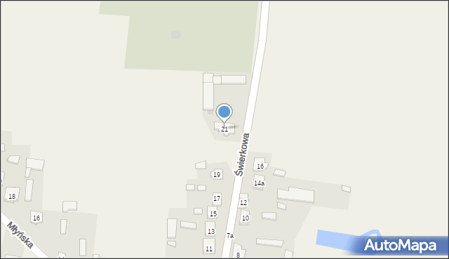 Kuczbork-Osada, Świerkowa, 21, mapa Kuczbork-Osada