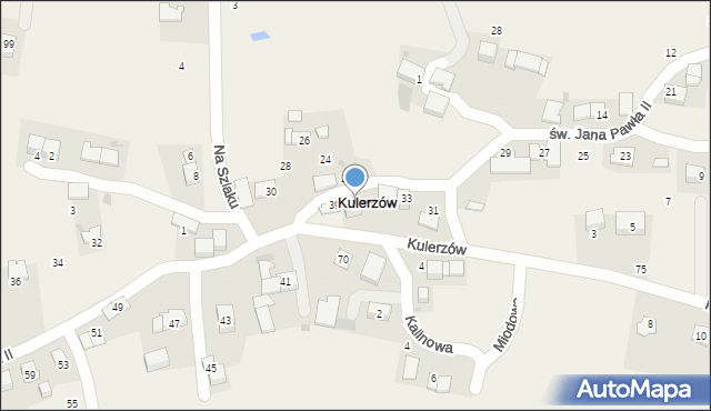 Kulerzów, św. Jana Pawła II, 37, mapa Kulerzów