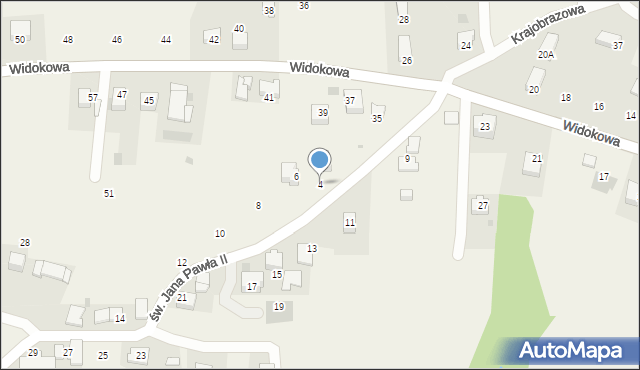 Kulerzów, św. Jana Pawła II, 4, mapa Kulerzów