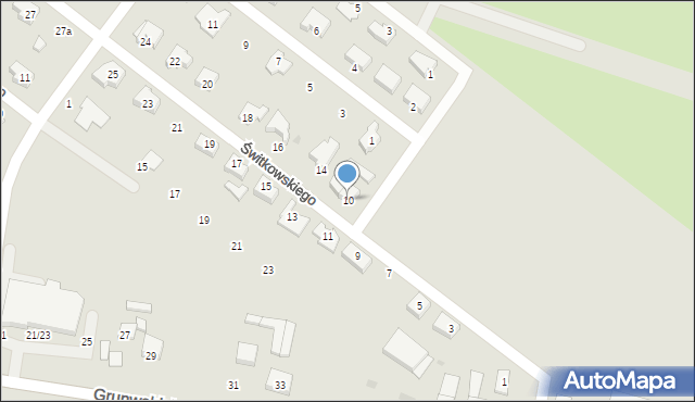Kutno, Świtkowskiego Jana, ks., 10, mapa Kutno